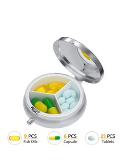 Generic Small Pill Case for Purse & Pocket, Cute Medicine Organizer Travel Pillbox, Portable Pill Container Holder to Hold Vitamins, Medication, Fish Oil and Supplements  - Image 3