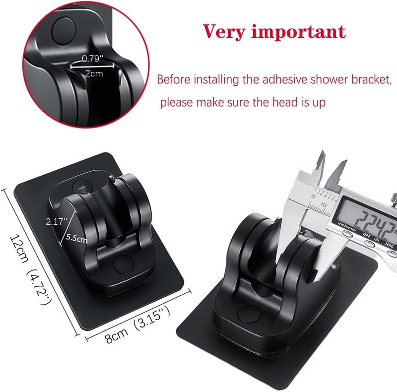 ABS Spring Flexible Shower Hose for Bathroom – Flexible Screw Hose for Faucet Suitable for Bidet and Travel Bidet Connector G1/2 (Self Adhesive Hanger, Black Large) - Image 2