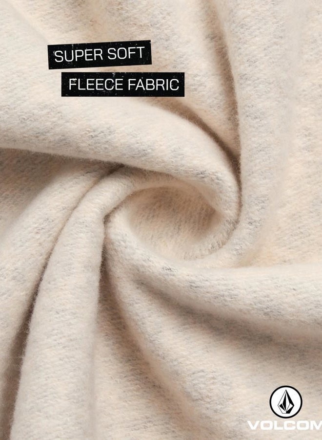 Volcom Girls Sweatpants Set - 2 Piece Fleece Fashion Crewneck Sweatshirt and Jogger Sweatpants for Girls Matching Set, Taupe, 8-10 - Image 4