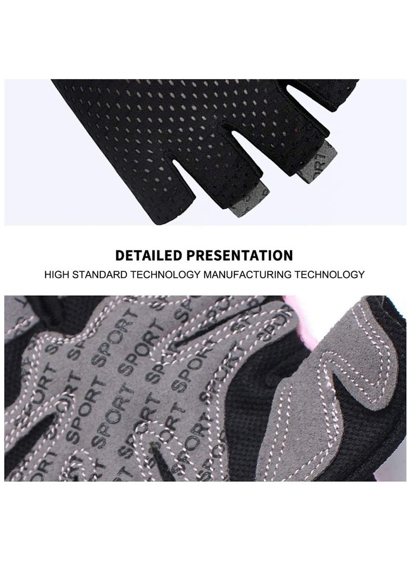 Generic Gym Gloves, Breathable Training Gloves with Microfiber Fabric, No-Slip Silicone Padded Palm Protection and Extra Grip, Fitness Gloves for Men & Women, Weight Lifting/Cross Fit/Cycling  - Image 2