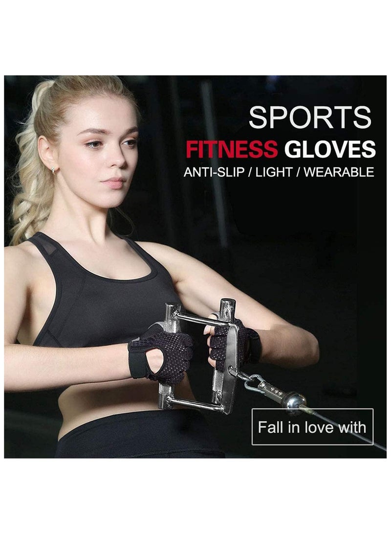 Generic Gym Gloves, Breathable Training Gloves with Microfiber Fabric, No-Slip Silicone Padded Palm Protection and Extra Grip, Fitness Gloves for Men & Women, Weight Lifting/Cross Fit/Cycling  - Image 4