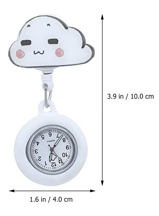 Lapel Watch, Nurse Watch for Nurses Doctors, Clip-on Hanging Lapel Nurse Watch Silicone Cover Brooch Pocket Watch Badge Reel Retractable Digital Watch - Image 3