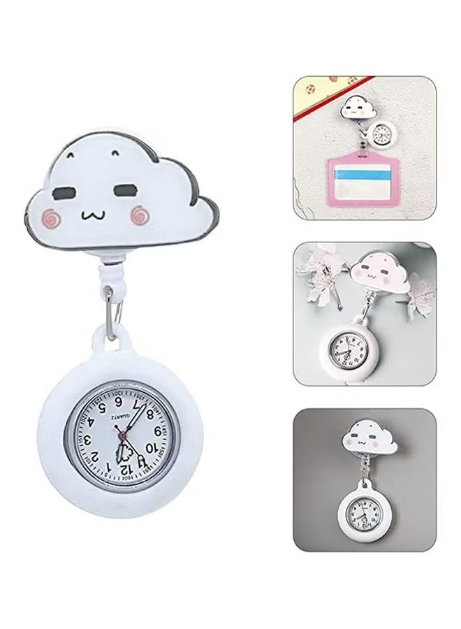 Lapel Watch, Nurse Watch for Nurses Doctors, Clip-on Hanging Lapel Nurse Watch Silicone Cover Brooch Pocket Watch Badge Reel Retractable Digital Watch - Image 2