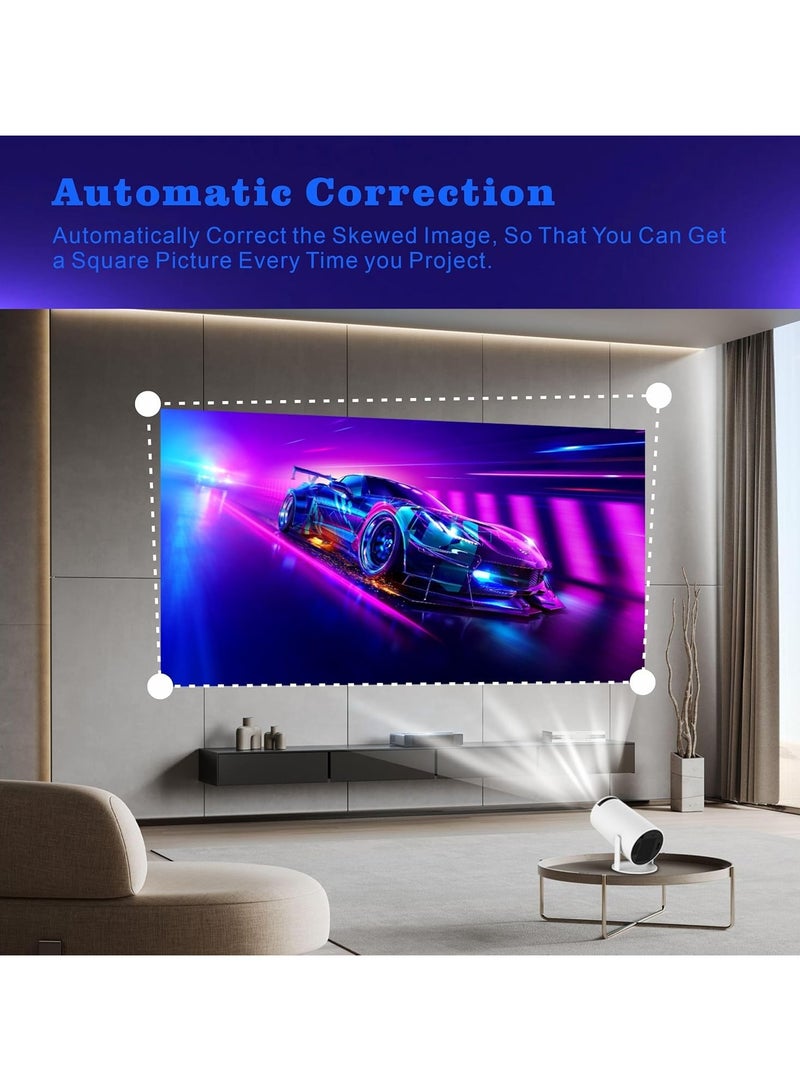 Smart 4K LED Portable Projector – Android WiFi & Bluetooth Home Theater | Auto Keystone, 200-Inch Display, for Indoor & Outdoor Use  - Image 2