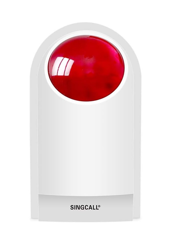 SINGCALL Remote Emergency Strobe Siren Alarm Kit with 2 Call Buttons - Waterproof Outdoor Panic SOS Warning System - Image 4