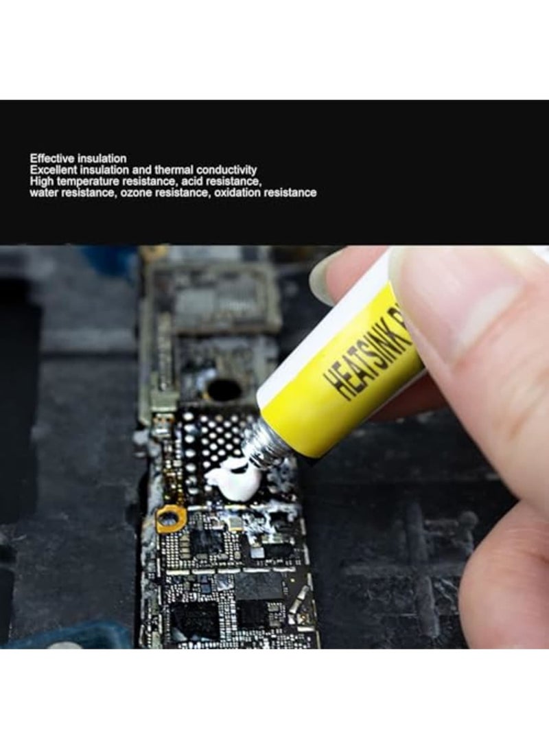 Barakah 10pcs Thermal Conductive Glue, Silicone Heatsink Adhesive Plaster for LED GPU Graphics Card, High Adhesion 5g Each, 1.5MPa Thermal Paste for PC Cooling and Electronics Repair (Silver) - Image 2