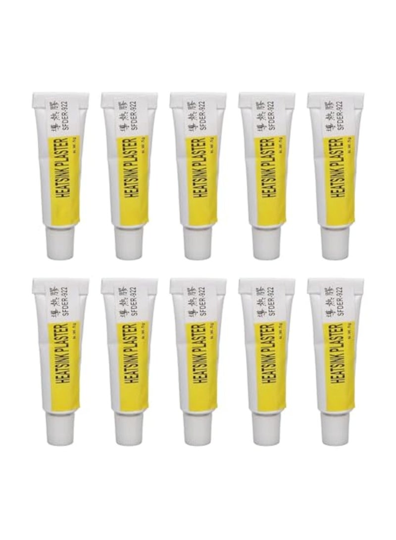 Barakah 10pcs Thermal Conductive Glue, Silicone Heatsink Adhesive Plaster for LED GPU Graphics Card, High Adhesion 5g Each, 1.5MPa Thermal Paste for PC Cooling and Electronics Repair (Silver) - Image 1