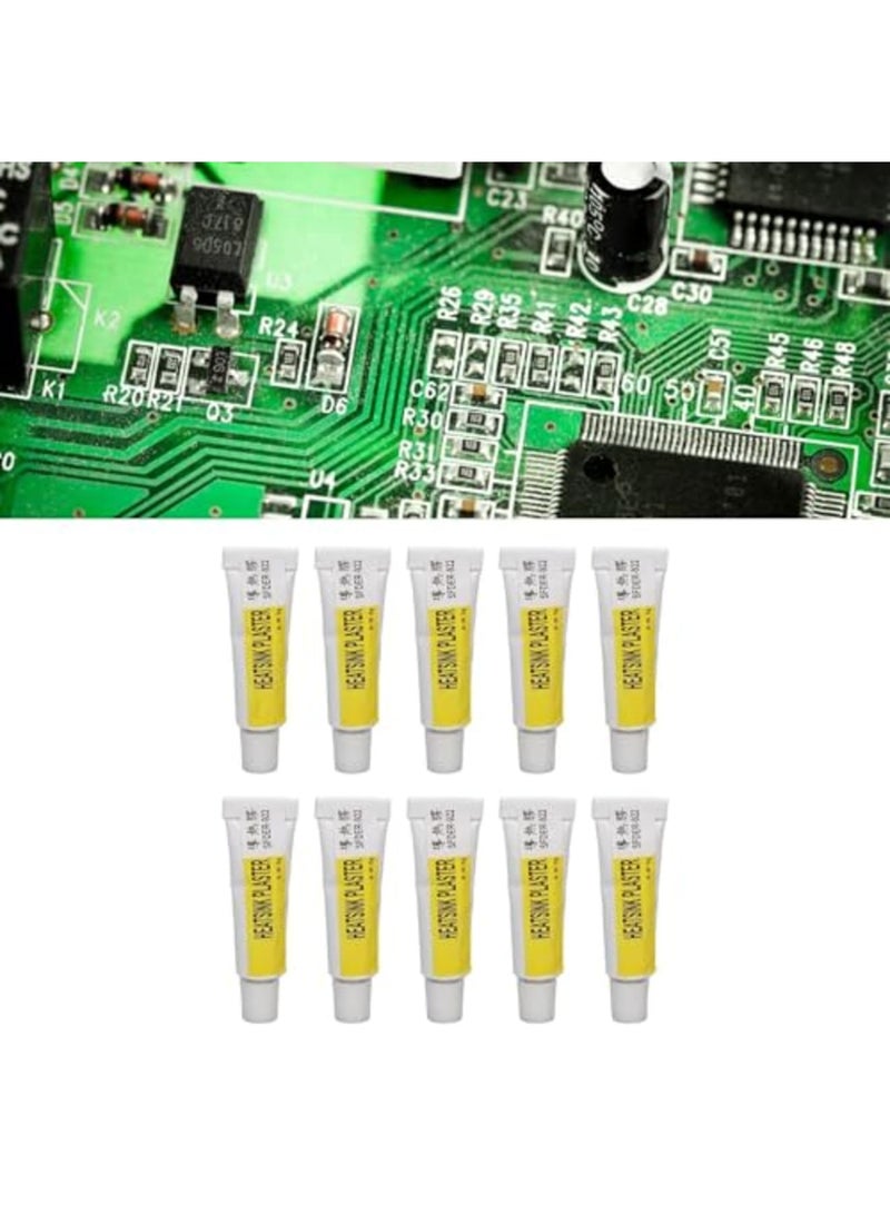 Barakah 10pcs Thermal Conductive Glue, Silicone Heatsink Adhesive Plaster for LED GPU Graphics Card, High Adhesion 5g Each, 1.5MPa Thermal Paste for PC Cooling and Electronics Repair (Silver) - Image 4