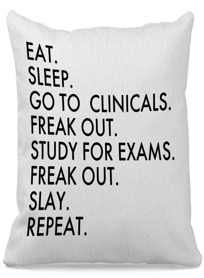OFlich Nursing Student Pillow Cover - School Gift Throw Pillow, 18x18, Funny Nurse Gifts - Image 1