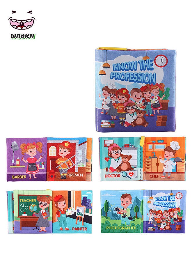 WAOKN Cloth Book Set Eco Friendly Material Special Size Designed For Kids (Career）  - Image 2
