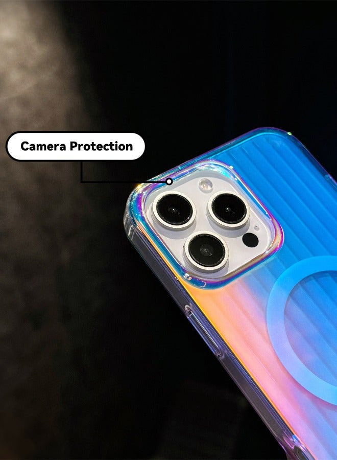 iPhone 16 Pro Max Gradient Case, [Magsafe Compatible] [Anti-Drop] [Anti-Slip] [No Yellowing] Shockproof Hard Case for iPhone 16 Pro Max 6.9", Gradient Color
