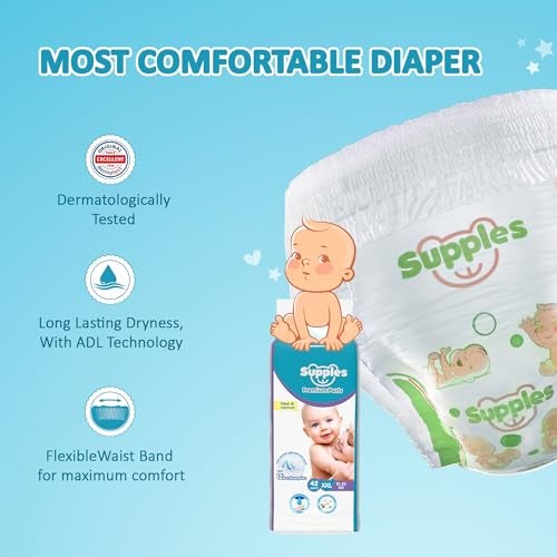 Supples Amazon Brand - Supples Premium Baby Diaper Pants | 84 Baby Diapers | XXL | 15-25 Kg | 42 x 2 Packs | 12 Hrs Absorption | Cushiony Cotton Soft Fabric | Phthalates-Free | Triple Leak Guard - Image 4