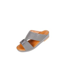 barjeel uno 008-3586  Barjeel Uno Boys Arabic Sandals BBSP1-01A Dark Grey  - Image 1