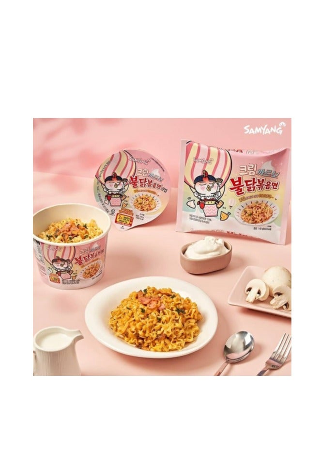 SAMYANG Samyang Cream Carboranra Noodles Hot Chicken Flavour Ramen 140 gm - Image 2