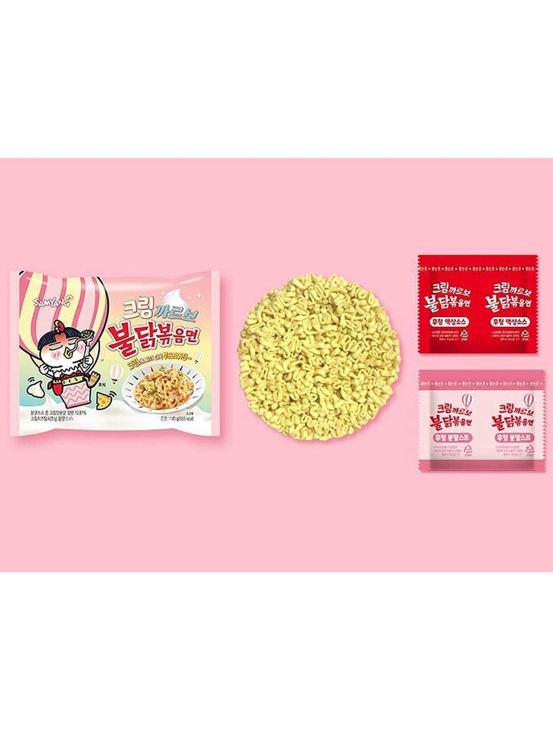 SAMYANG Samyang Cream Carboranra Noodles Hot Chicken Flavour Ramen 140 gm - Image 5