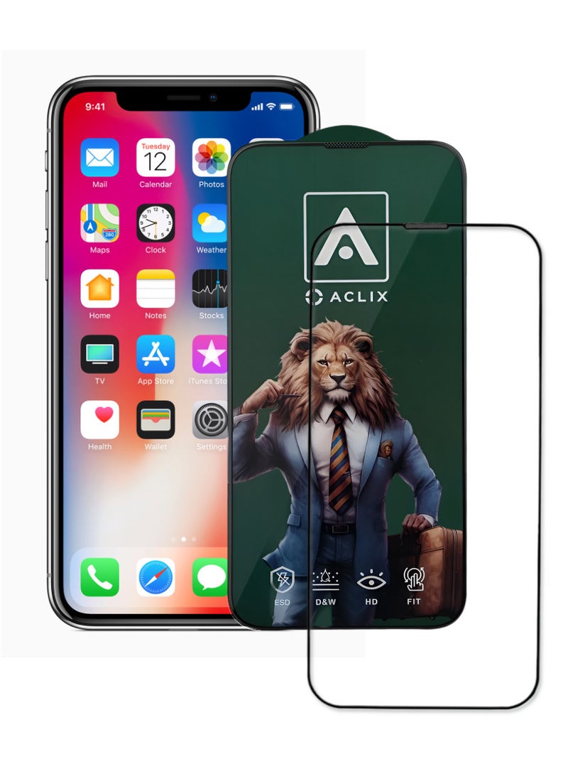 ACLIX Antistatic ESD Dustproof Premium Quality High Definition Tempered Glass Screen Protector Designed For  iPhone 10 - Image 1