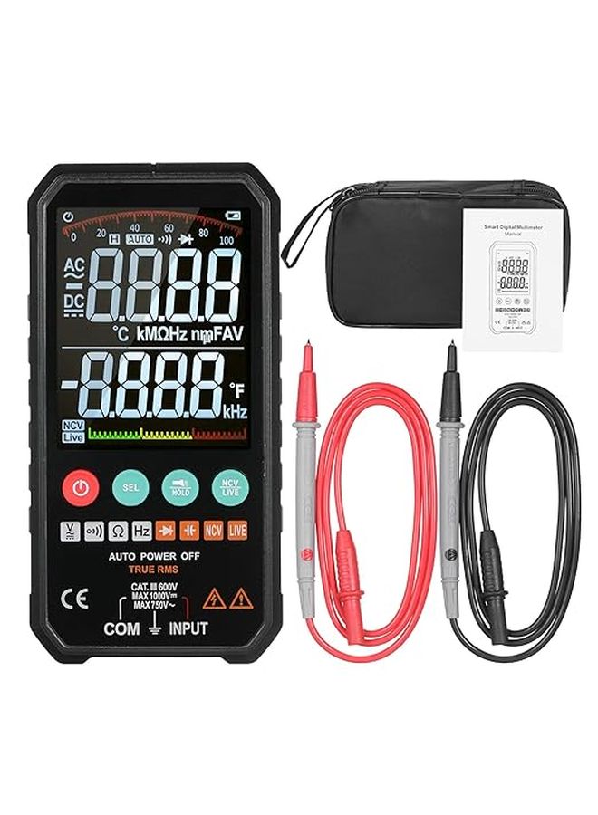 FY107B فائق النحافة حجم الكف 3.3 بوصة LCD مقياس رقمي متعدد 6000 عد القيمة الحقيقية متر عالمي - Image 1