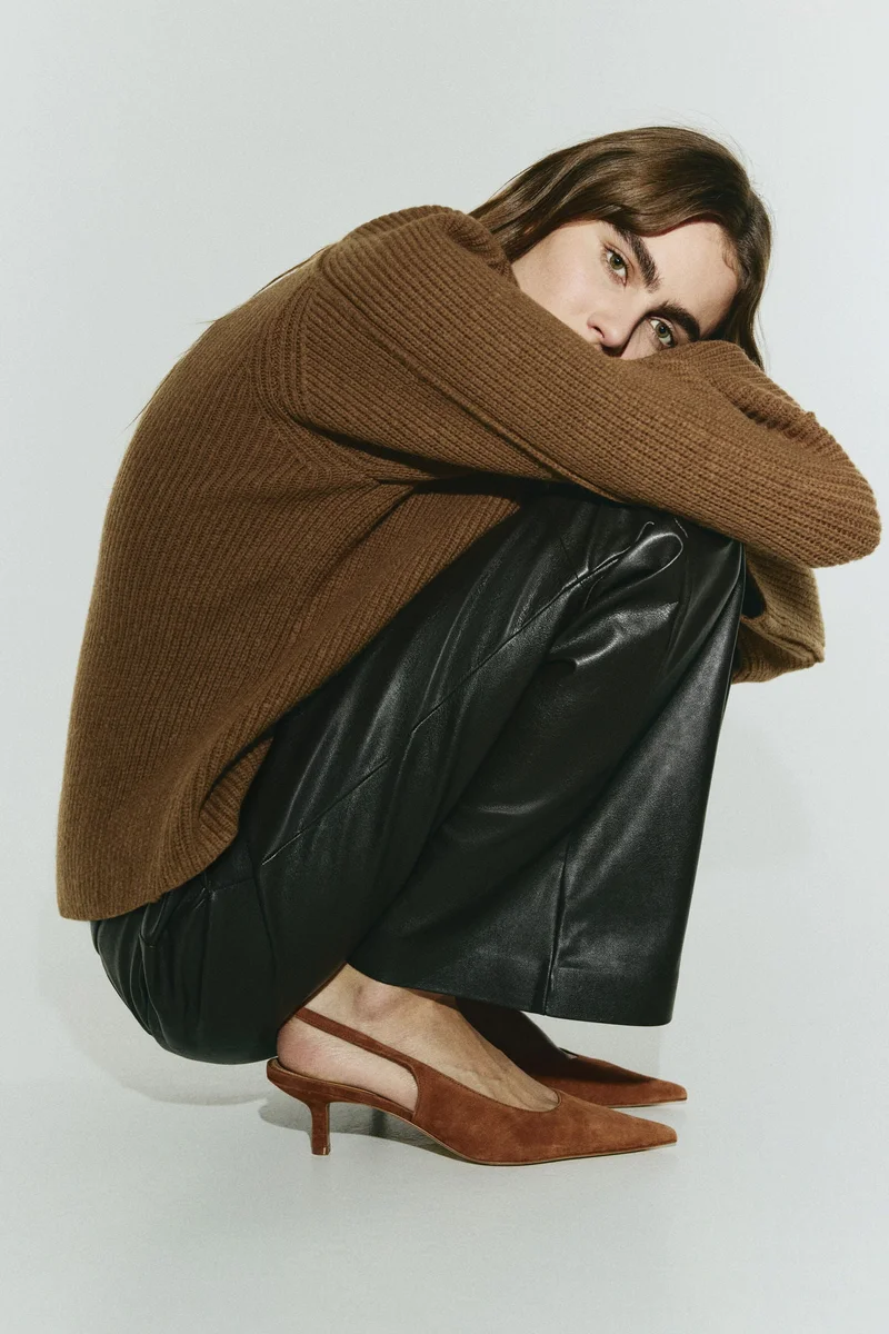 H&M Pointed suede slingbacks