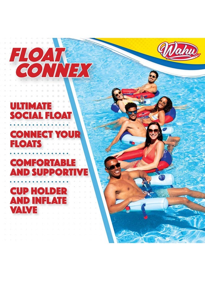 Float Connex Aqua Pool Seat With Connex Clips, Cupholder, And Inflate Valve, Inflatable Pool Float Chair For Adults And Kids Ages 8+, Blue/Light Blue - pzsku/Z291F0D2ED68B68DCEB0EZ/45/_/1734348027/65811ce4-117a-4bb5-b7af-39fbf062ea0a