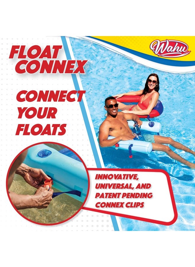 Float Connex Aqua Pool Seat With Connex Clips, Cupholder, And Inflate Valve, Inflatable Pool Float Chair For Adults And Kids Ages 8+, Blue/Light Blue - pzsku/Z291F0D2ED68B68DCEB0EZ/45/_/1734348034/72f33b7a-aa2b-4bbb-9c71-e73b9c20e71d