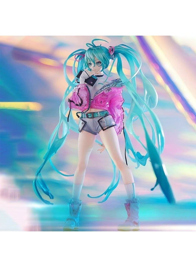 عام هاتسون ميكو يدوية الصنع مزدوجة ذيل حصان يونياما الرقص سطح المكتب الديكور شخصية نموذج جمع الديكور لعبة هدية للعائلة والأصدقاء - Image 2