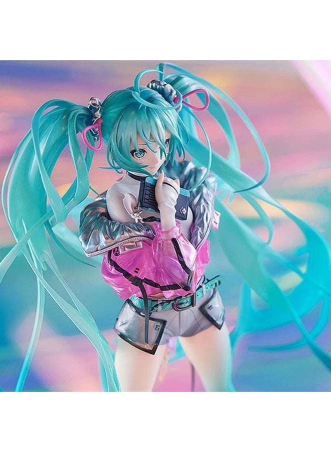 عام هاتسون ميكو يدوية الصنع مزدوجة ذيل حصان يونياما الرقص سطح المكتب الديكور شخصية نموذج جمع الديكور لعبة هدية للعائلة والأصدقاء - Image 3