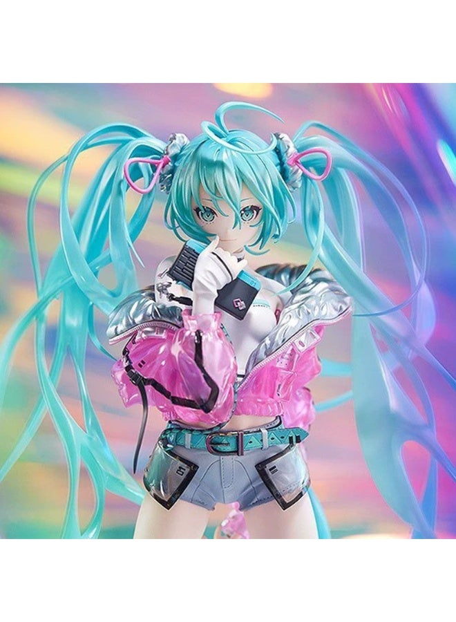 عام هاتسون ميكو يدوية الصنع مزدوجة ذيل حصان يونياما الرقص سطح المكتب الديكور شخصية نموذج جمع الديكور لعبة هدية للعائلة والأصدقاء - Image 4