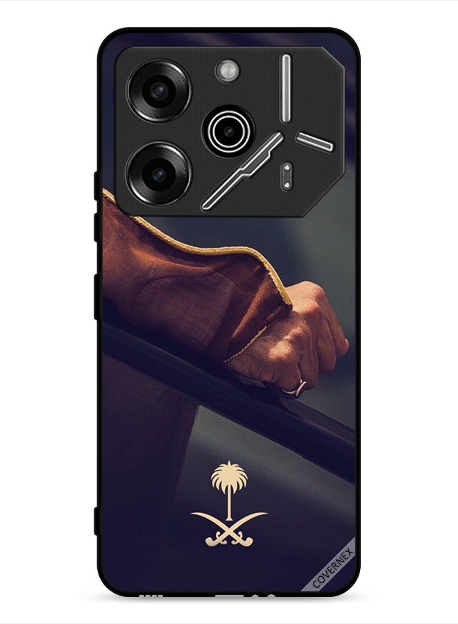 Covernex Tecno Pova 6 Pro 5G Protective Case Cover Hand & Saudi Arabia National Sign - Image 1