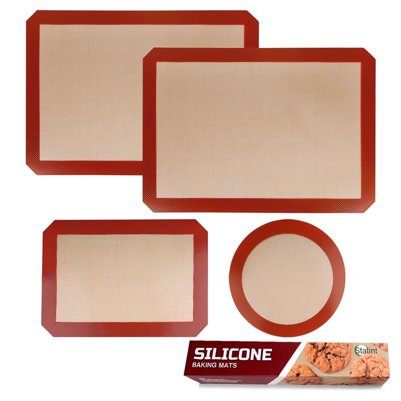 STATINT WINDOW FILMS STATINT NonStick Silicone Baking Mat Premium Food Safe  Pack of 4