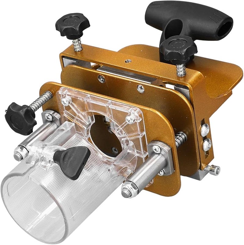 Stainless Steel Router Mortising Jig Adjustable Slotting Width Depth Height Woodworking - Image 2