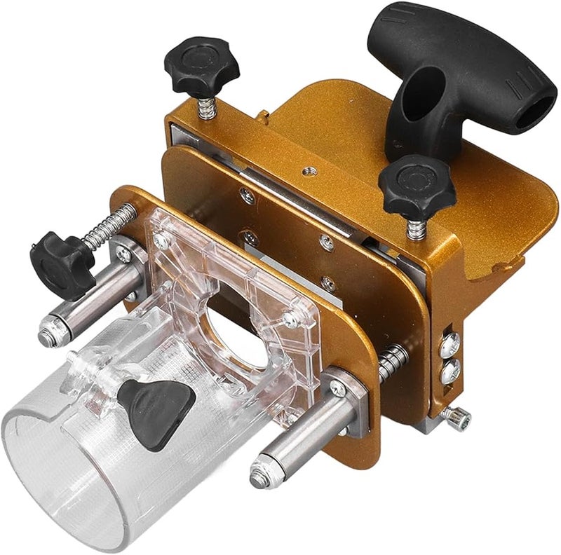 Stainless Steel Router Mortising Jig Adjustable Slotting Width Depth Height Woodworking - Image 5