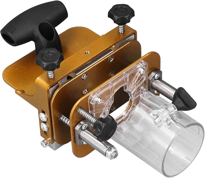 Stainless Steel Router Mortising Jig Adjustable Slotting Width Depth Height Woodworking - Image 3