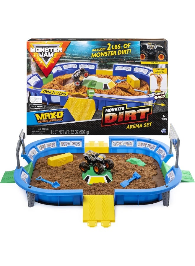 Monster Jam 6046704 Kinetic Dirt Arena Playset, Multicolored - Image 1