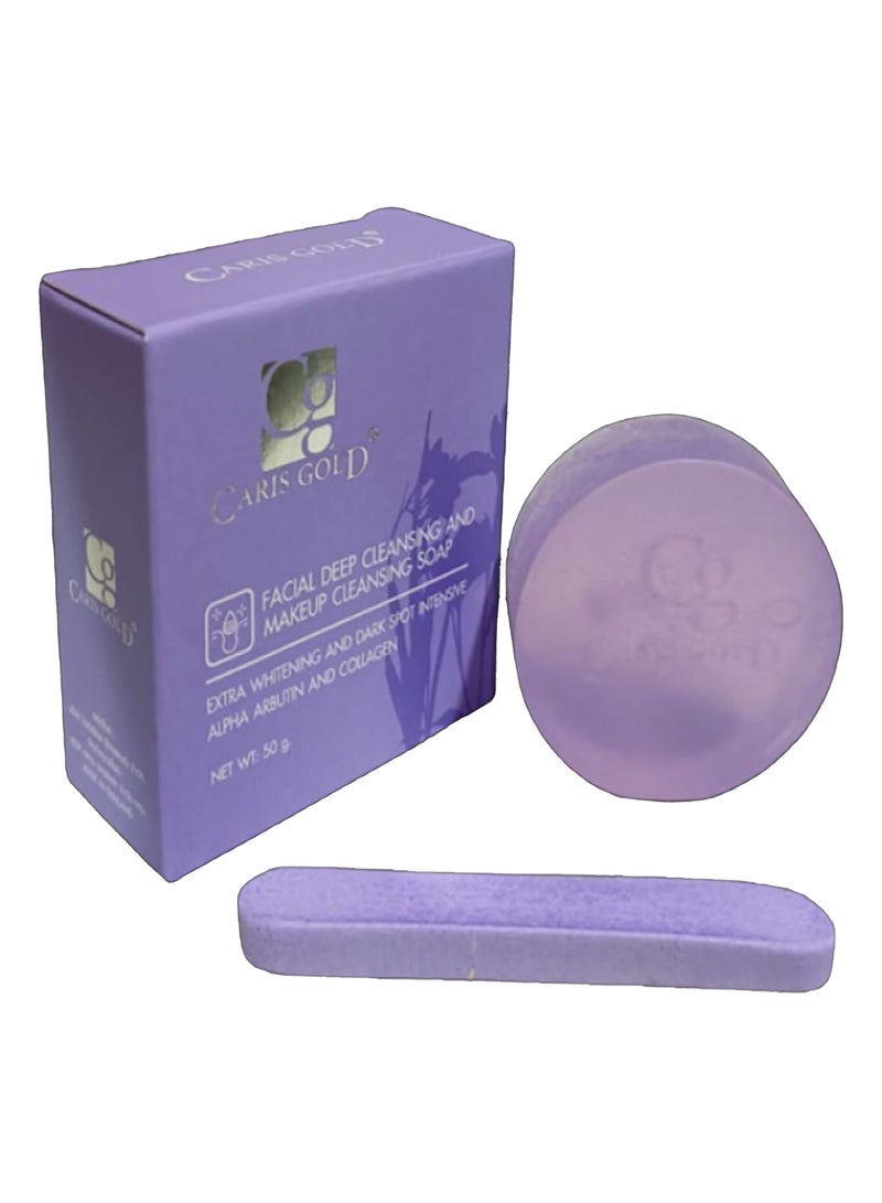كاريس جولد صابون التنظيف العميق للوجه ومنظف المكياج من كاريس جولد، 50 جم - Image 1