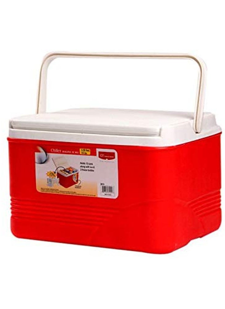 PRINCEWARE - 6-Litre Ice Box Thermo insulated Picnic Cool Box-Thermo Keeper Container Expanded Cooler Fishing Ice Box (Blue,Red,Orange Mixed Colour) - Image 1