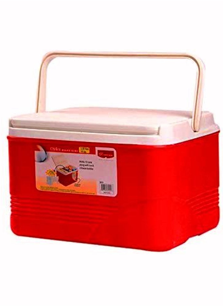 PRINCEWARE - 6-Litre Ice Box Thermo insulated Picnic Cool Box-Thermo Keeper Container Expanded Cooler Fishing Ice Box (Blue,Red,Orange Mixed Colour) - Image 1