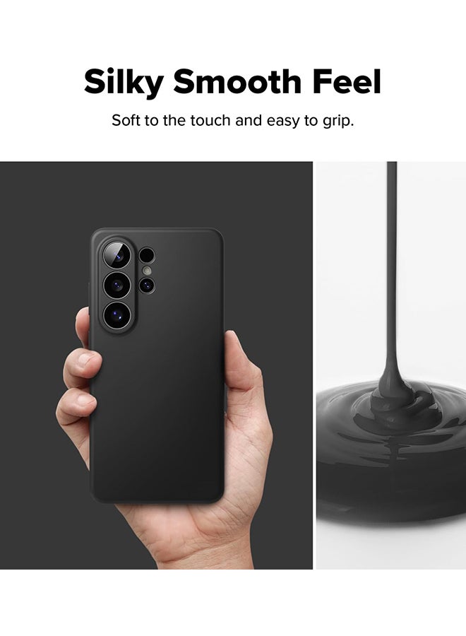 Ringke Silicone Magnetic For Samsung S26 Ultra Case Cover Powerful Magnet Long Lasting Silky Feel Anti-Fingerprint S26 Ultra Back Cover- Black black - Image 4