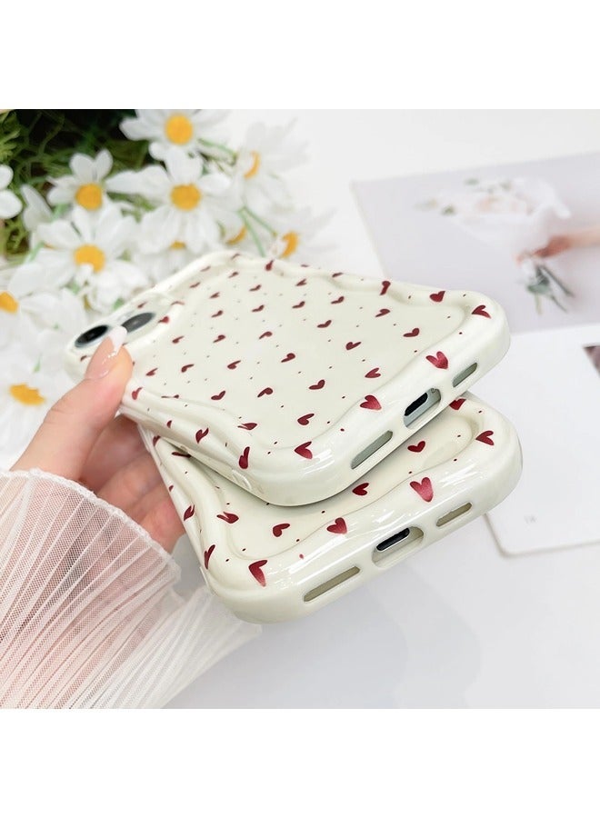 ShebSheb Simple Wave Design Phone Case for iPhone 15 Plus  , Wavy Frame Soft TPU Aesthetic Phone Cover - Image 5