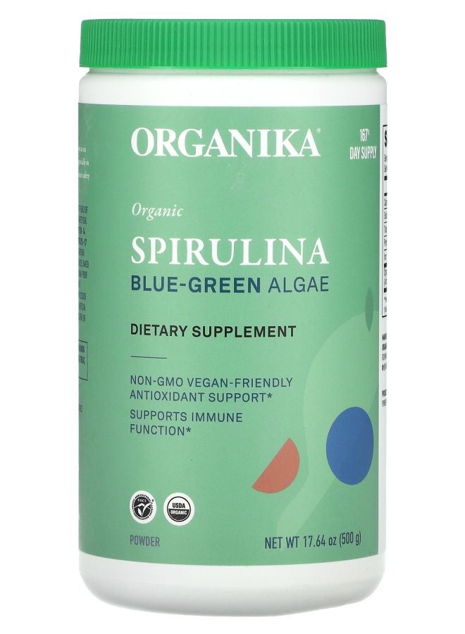 Organika Organic Spirulina Blue-Green Algae 17.64 oz (500 g)