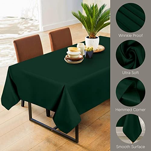 Utopia Kitchen 2 Pack 6 Foot Rectangle Table Cloth [60x102 Inches, Hunter Green] Stain and Wrinkle Resistant Tablecloth Washable Polyester Cover for Dining, Buffet Parties, Picnic and Weddings - Image 3