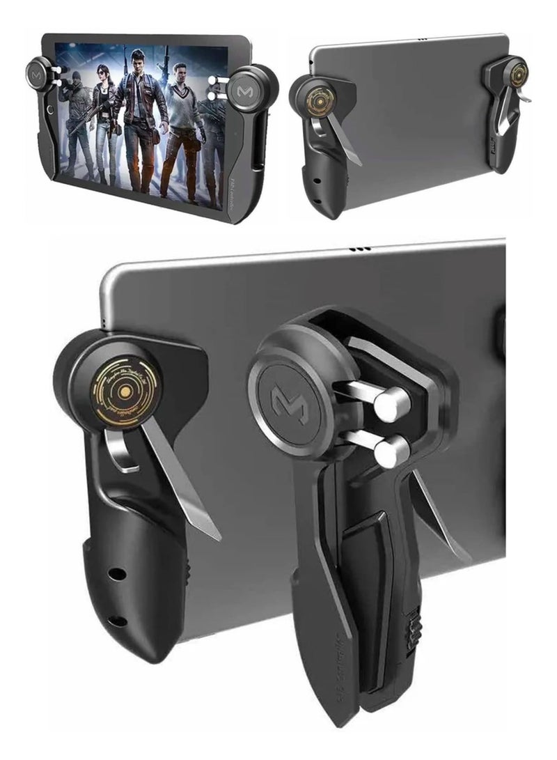 Beauenty 2Pcs Tablet Game Joystick Trigger Handle 6 Finger L1R1 Shooter Fire Aim on Controller Fits for iPad Tablet PUBG Game Accessories - Image 1