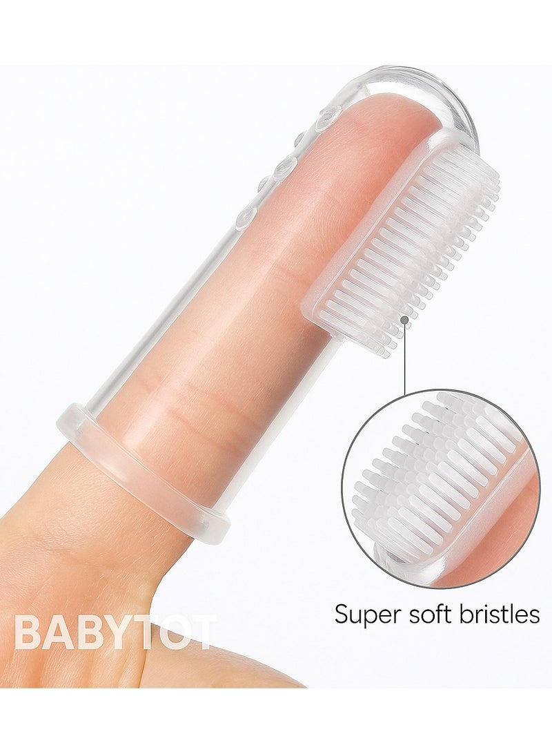 BABYTOT BABYTOT Silicone Baby Finger Toothbrush - Ideal for Teething Training and Oral Hygiene - Image 3