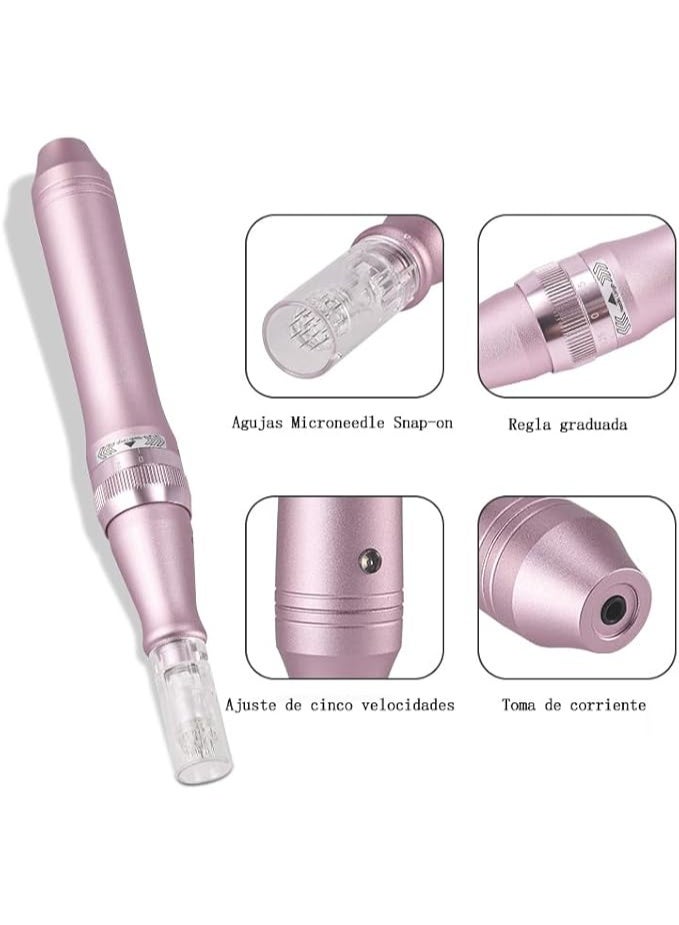 جهاز قلم عناية بالبشرة لاسلكي للوجه والجسم مع رؤوس متعددة قابل للحمل للاستخدام المنزلي يحتوي على 8 رؤوس قابلة للتبديل - Image 2