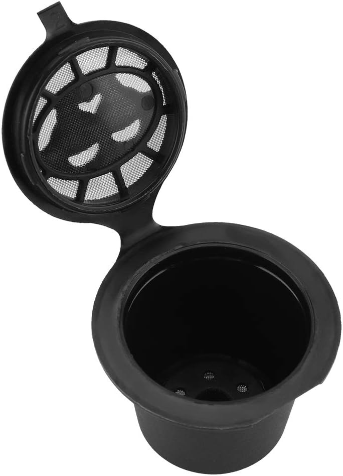 Fdit Coffee Capsule Filter Baskets Plastic and Stainless Steel Refillable Reusable Coffee Capsules Pods for Nespresso Machines Spoons Pack of 6 - Image 2