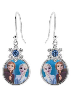 Disney Frozen II Anna & Elsa Lariat 18k Sterling Silver Dangles Earrings