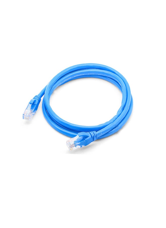 Generic Network Cable Super Class 6 Jumper Gigabit Over Test Catclass 6 Jumper Oxygen-free Copper Single Strand Engineering Finished Network Cable-Color:Six Types Of Ordinary Blue-Line Length:15 M  - Image 1