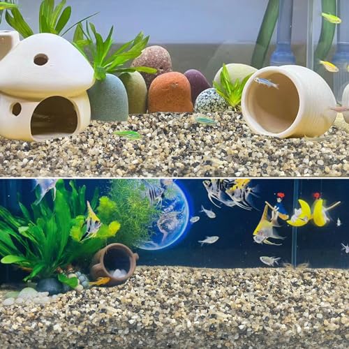 SHIZWU 5LB Coarse Sand, Colored Rocks Pebbles, Quartz Sand for Cactus Bonsai, Succulent Plant Bonsai Paving, Vase Filling Decoration, Natural Sand for Fish Tank Decoration Paving(2-4mm) - Image 5