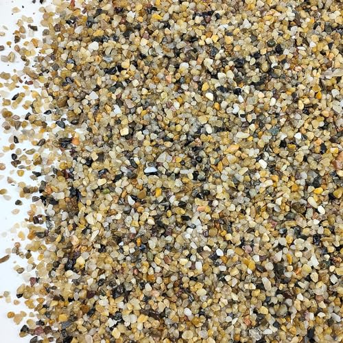 SHIZWU 5LB Coarse Sand, Colored Rocks Pebbles, Quartz Sand for Cactus Bonsai, Succulent Plant Bonsai Paving, Vase Filling Decoration, Natural Sand for Fish Tank Decoration Paving(2-4mm) - Image 1
