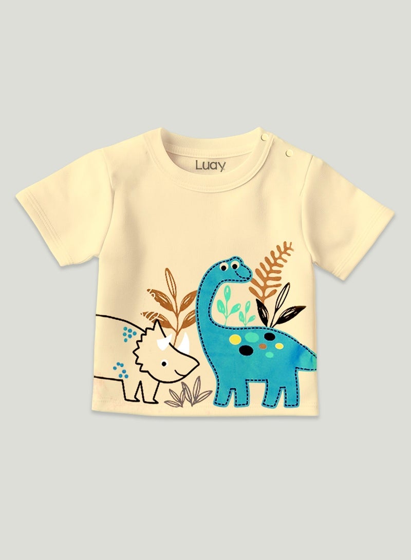 LUAY 100%  Cotton  T-Shirts for Boys & Girls Festive Short Sleeve Styles in Vibrant Colors and Patterns for Kids and Toddlers_Regular Fit - Image 3