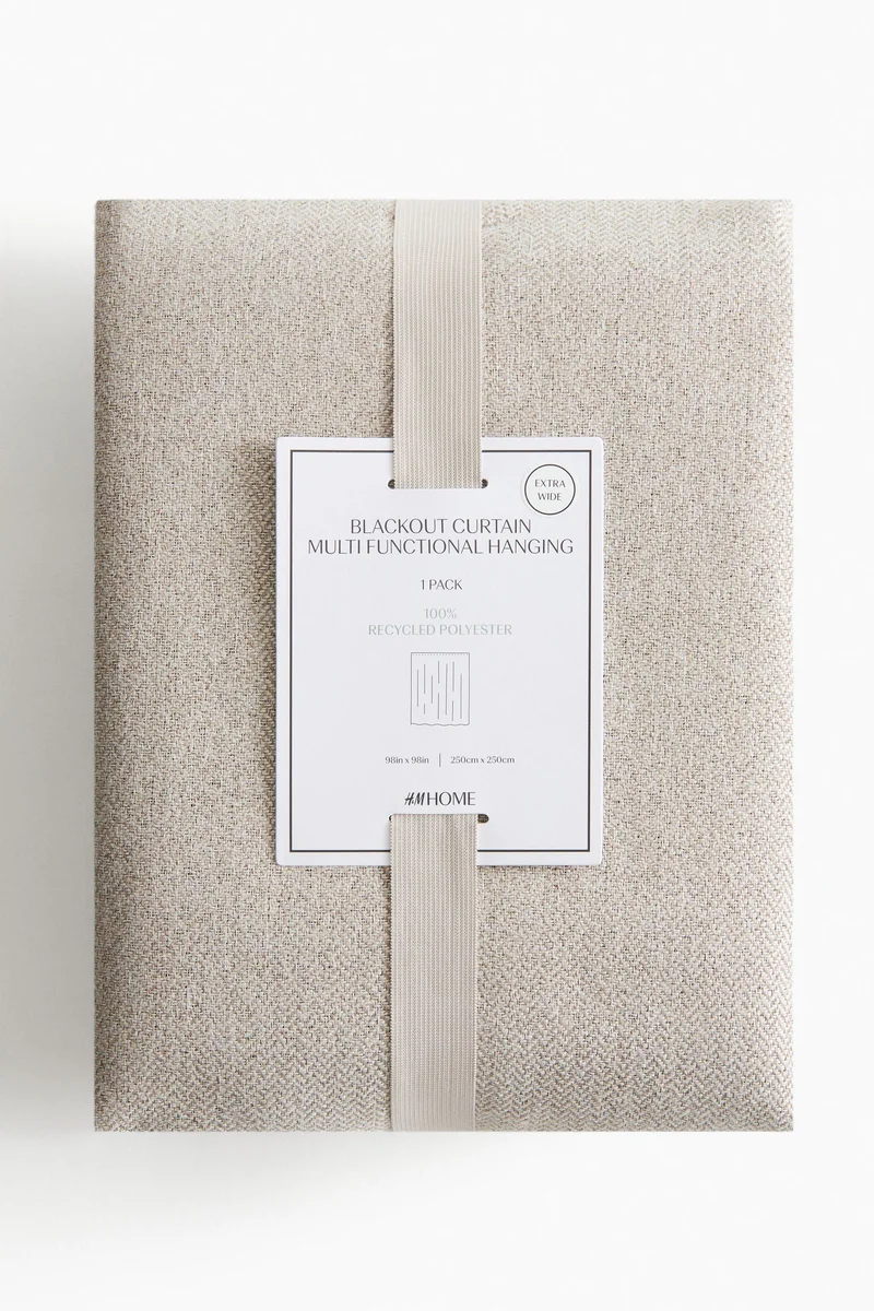H&M 1-pack wide blackout curtain length